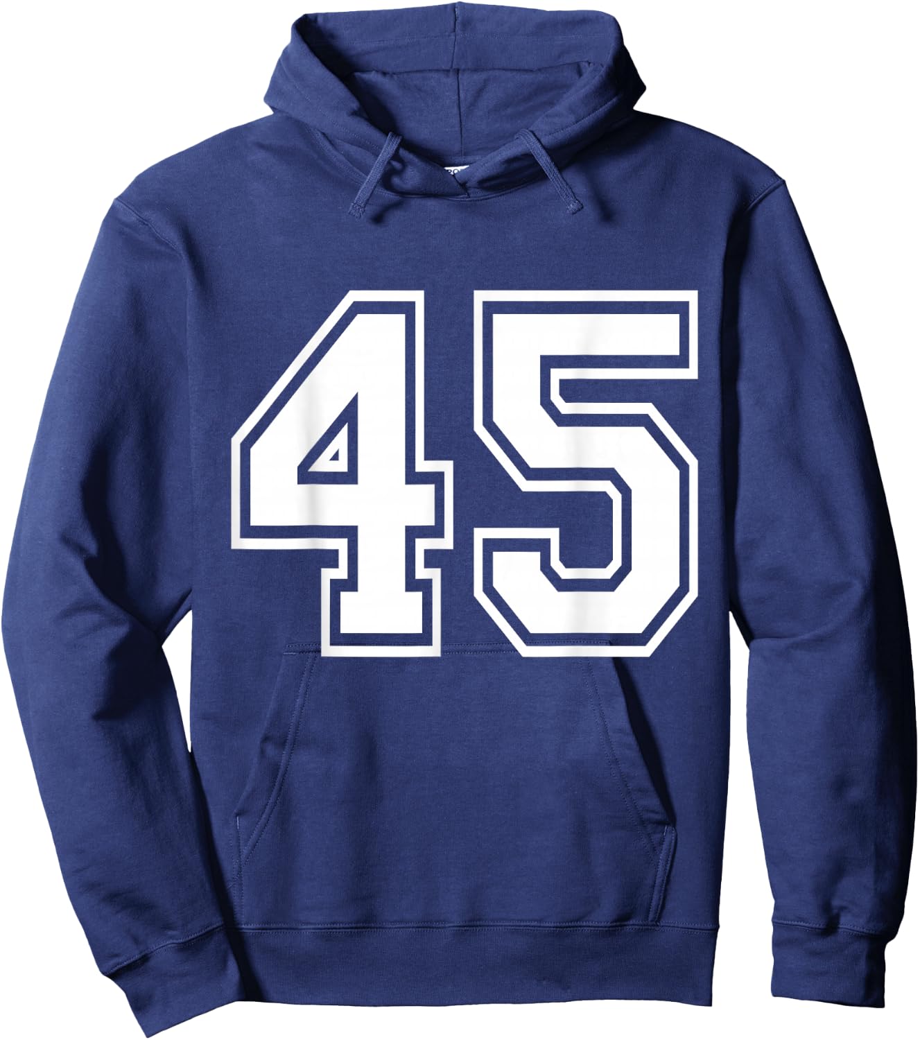 Number 45 Varsity Sports Team Jersey 45th Birthday 45 Years Hoodie - Hoodie | Navy