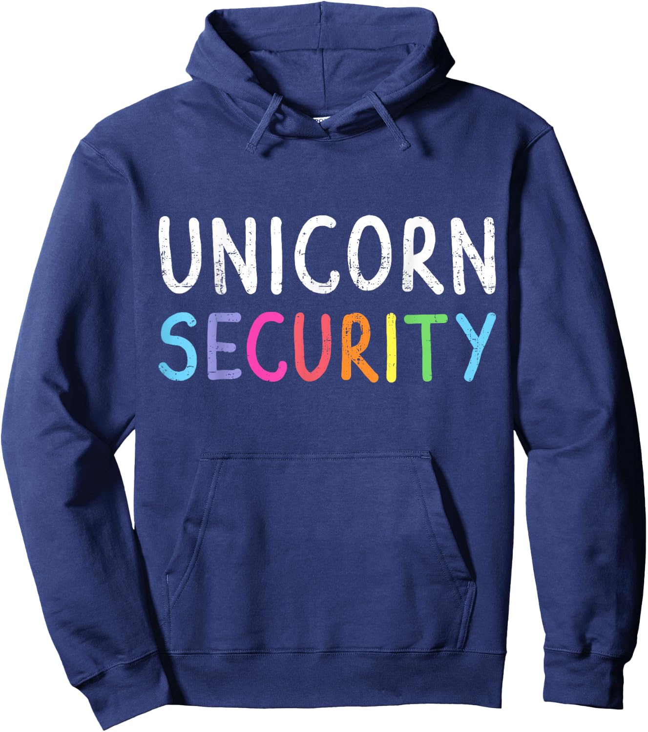 Unicorn security lazy DIY halloween costume mom dad daughter Hoodie - Hoodie | Navy