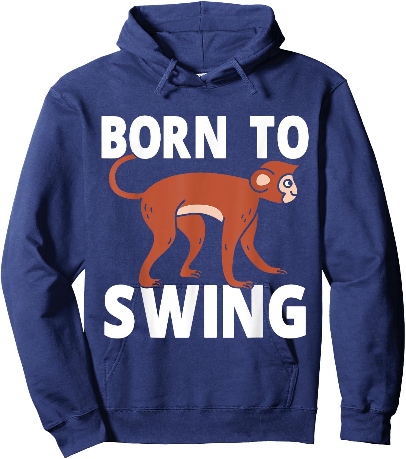 Born to swing Monkey Hoodie - Hoodie | Navy