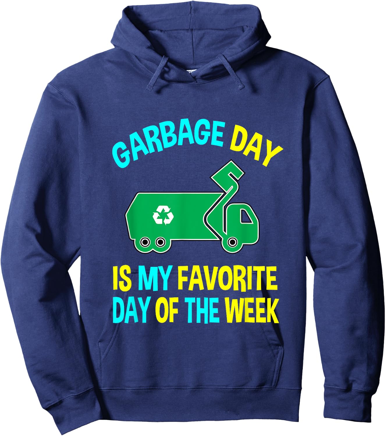 Garbage Uniform Trash Kids Garbage Man Costume Truck Hoodie - Hoodie | Navy