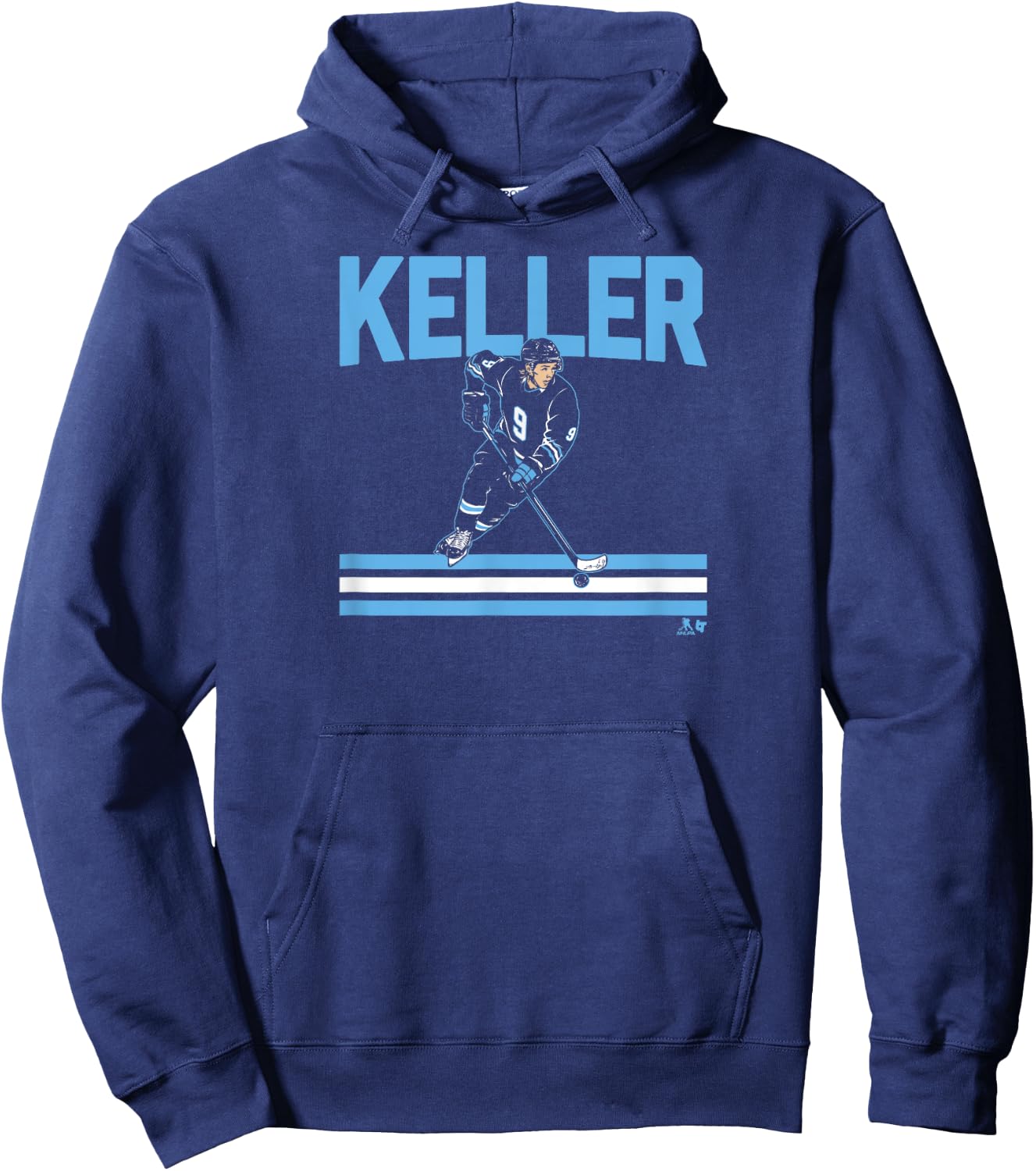 Clayton Keller - Slap Shot Star - Utah Hockey Hoodie - Hoodie | Navy