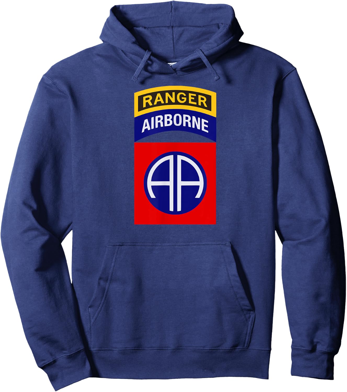 82nd Airborne Shirt - 82nd Airborne Ranger Shirt - Center Hoodie - Hoodie | Navy
