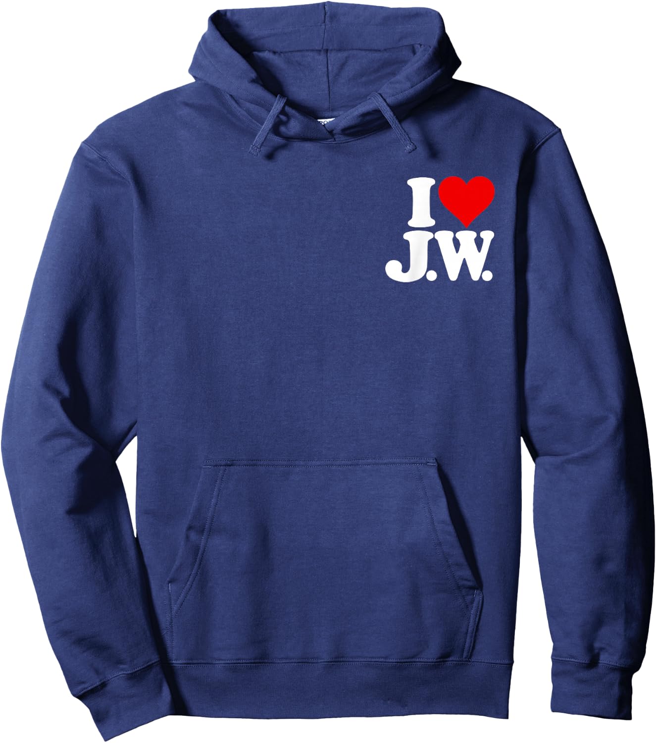 I Love Heart J.w. Jw J W Initials Nickname on a Hoodie - Hoodie | Navy