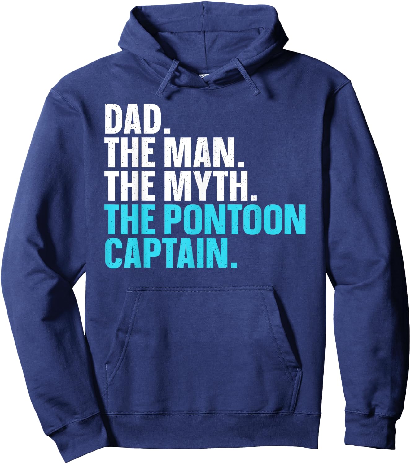 Funny Pontoon Dad Art Boating Pontoon Boat Captain Hoodie - Hoodie | Navy