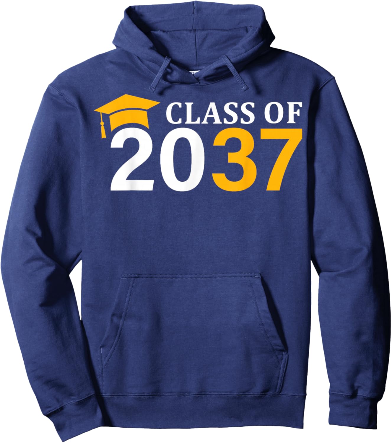 Class of 2037 Grow With Me Kindergarten K-12 Class of 2037 Hoodie - Hoodie | Navy