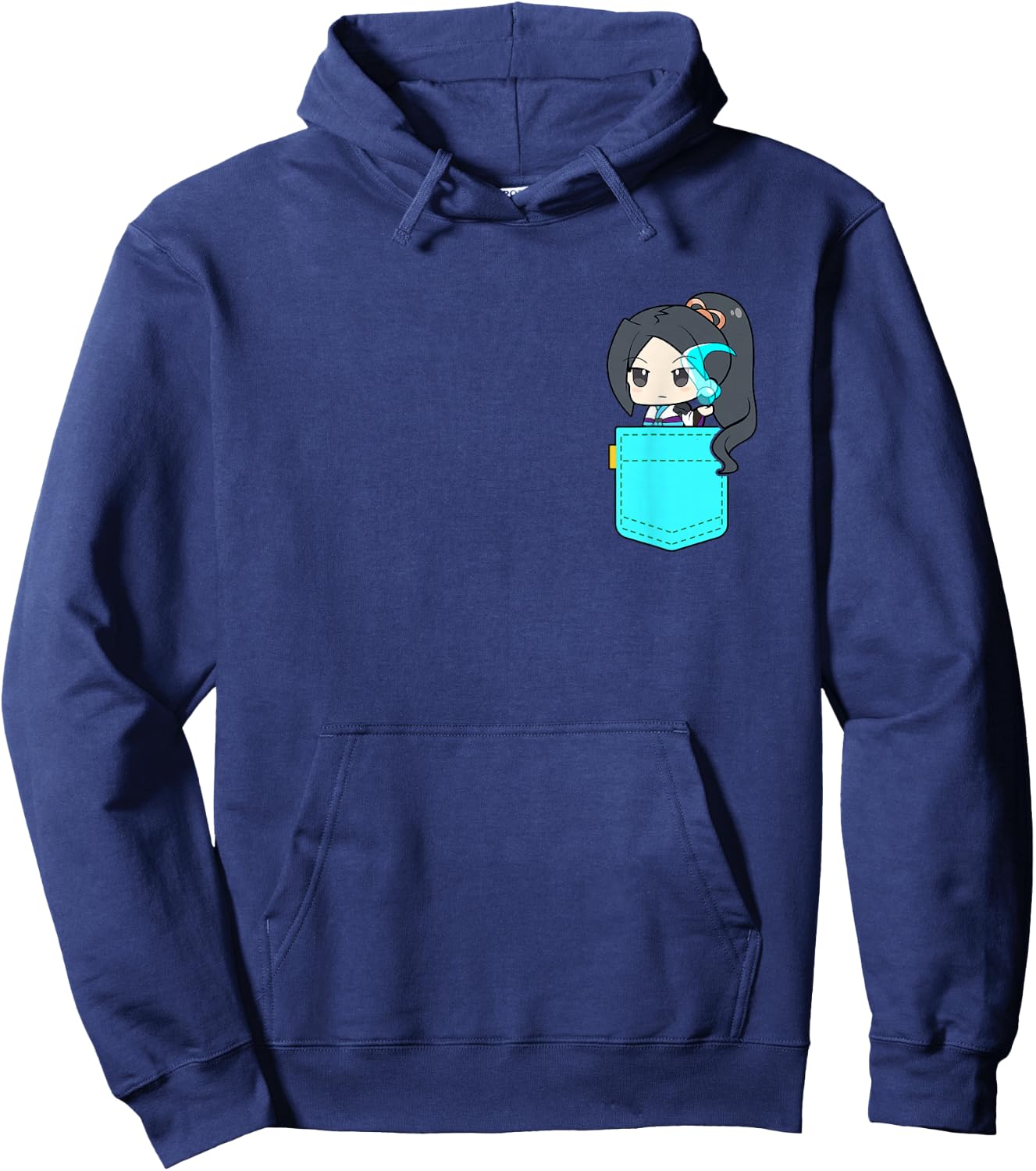 Chibi Pocket Sage Valorant Gaming | Cute Hoodie - Hoodie | Navy