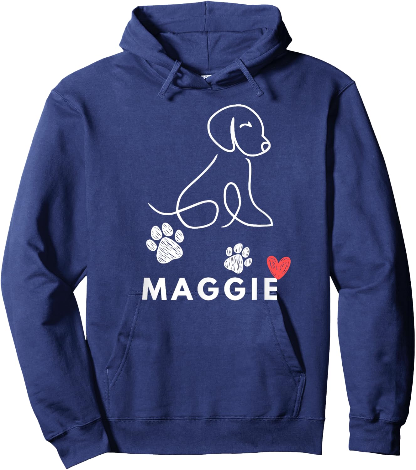 Maggie Dog nametag Gift my Puppy Dog named Maggie Men Women Girls Kids Hoodie - Hoodie | Navy