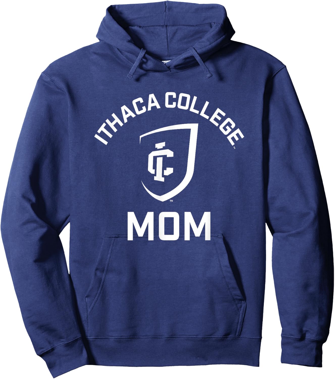 Ithaca College Bombers Arched Mom Hoodie - Hoodie | Navy