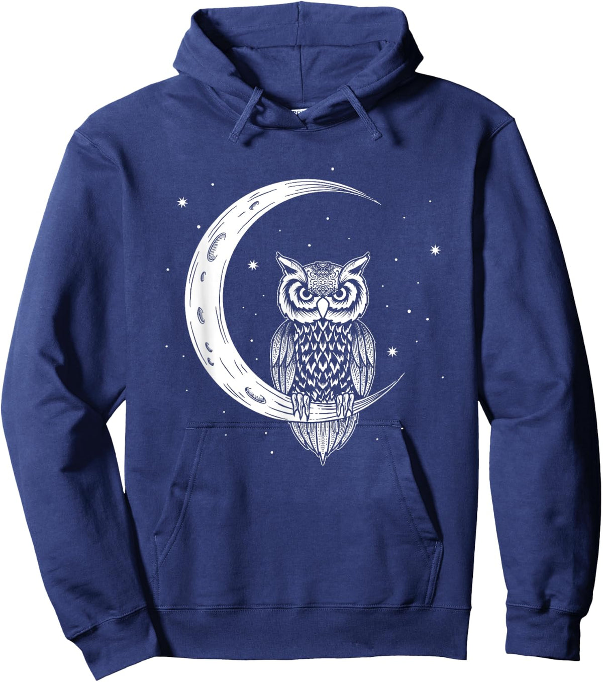 Hanging Owl In The Night Sky - Owlet Birds Lover Hoodie - Hoodie | Navy