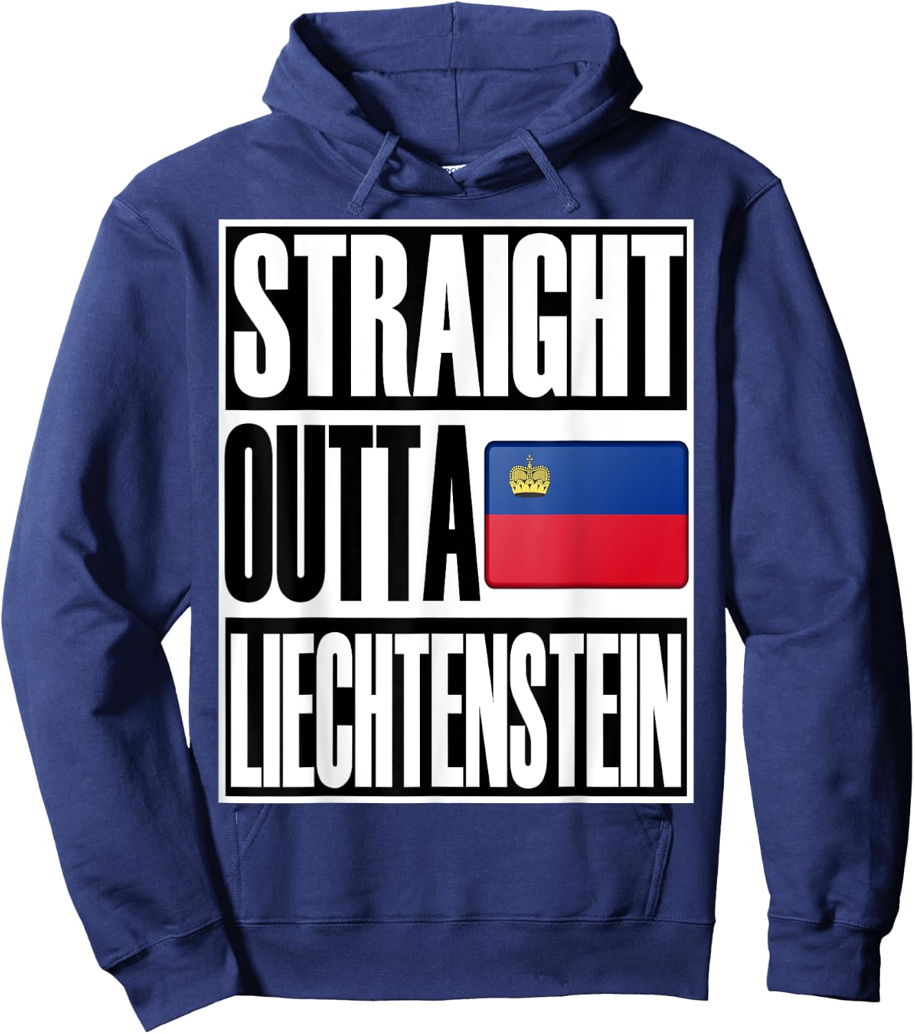Storecastle: Straight Outta Lichtenstein Flag Gift Hoodie - Hoodie | Navy