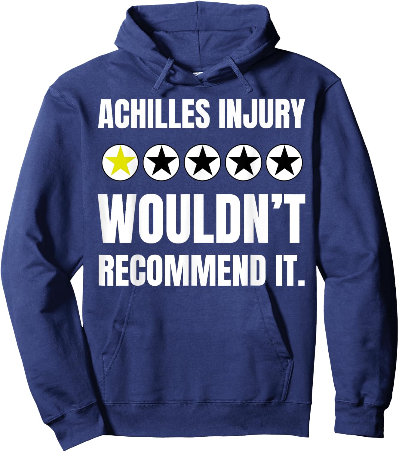 Funny Achilles Recovery Injury And Broken Achilles Bone Hoodie - Hoodie | Navy