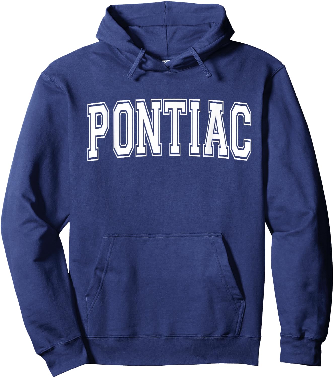 PONTIAC MI MICHIGAN USA Vintage Sports Varsity Style Hoodie - Hoodie | Navy