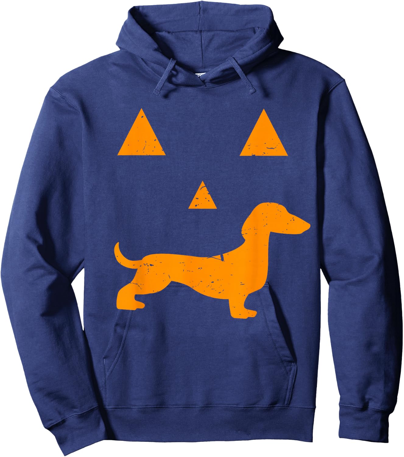 Halloween Pumpkin Dachshund Jack-o-lantern Costume Hoodie - Hoodie | Navy
