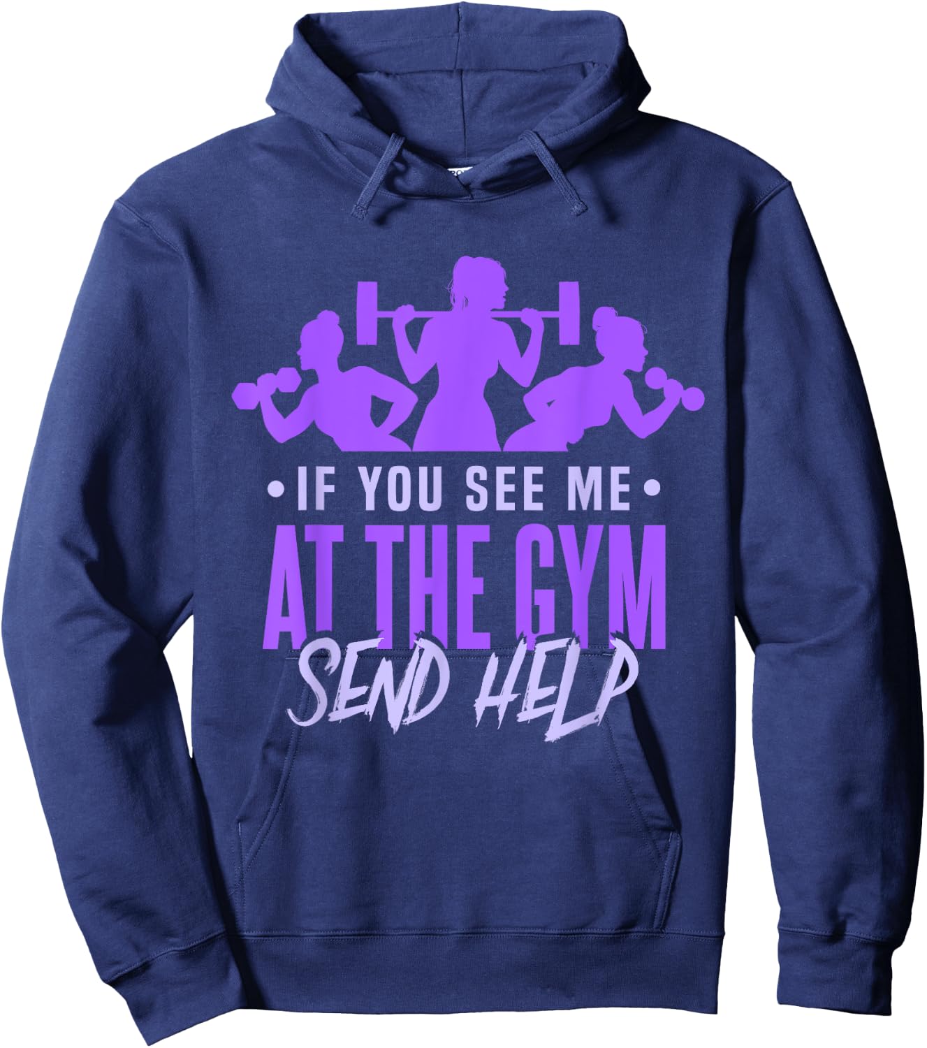 Funny Gym Fitness Workout Women Trainer Hoodie - Hoodie | Navy
