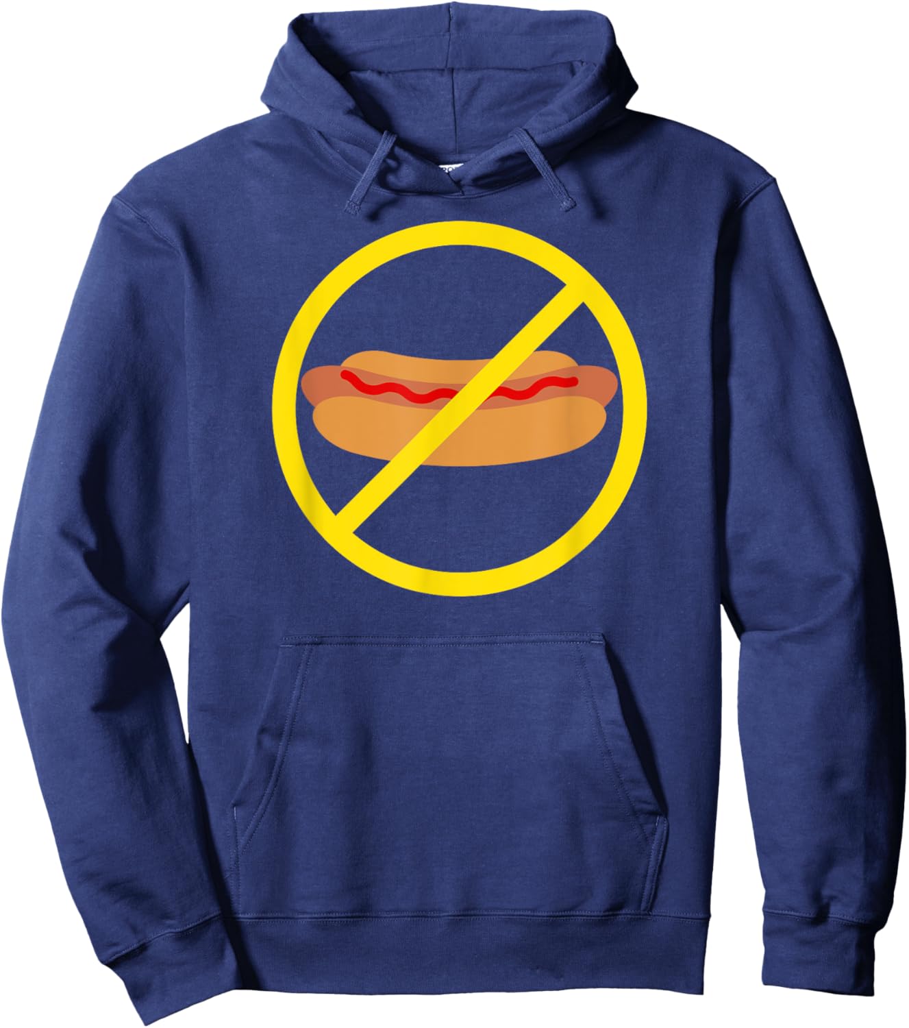 No Ketchup on a Hot Dog Funny Men Women Girls Kids Hoodie - Hoodie | Navy