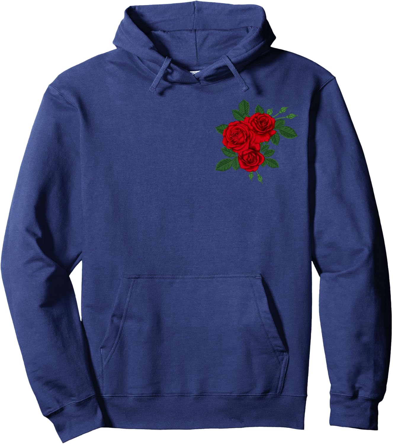Cool Red Roses Elegant Floral Design Women and Youth Hoodie - Hoodie | Navy