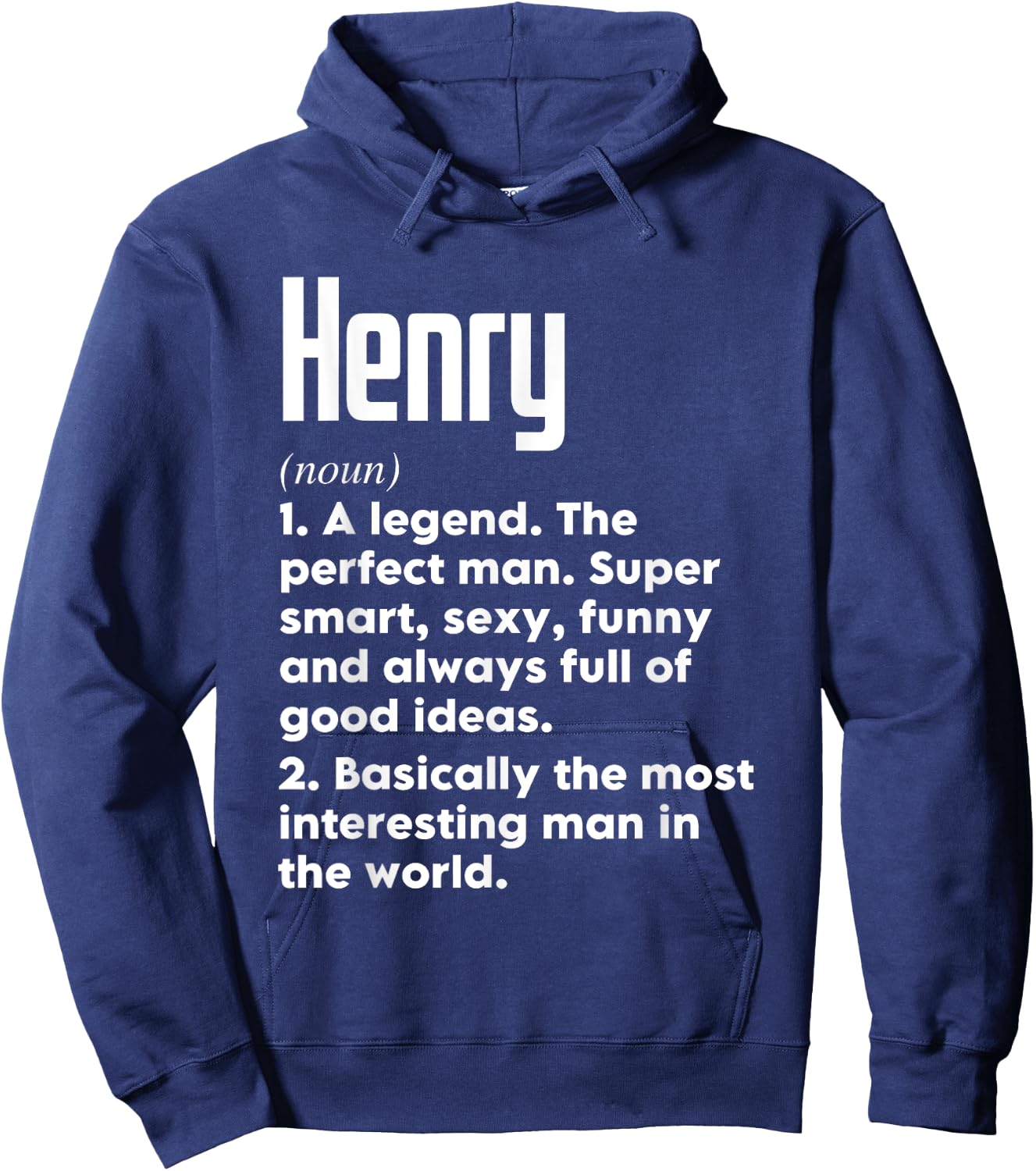 Henry Name Definition Funny Meaning Personalized Hoodie - Hoodie | Navy