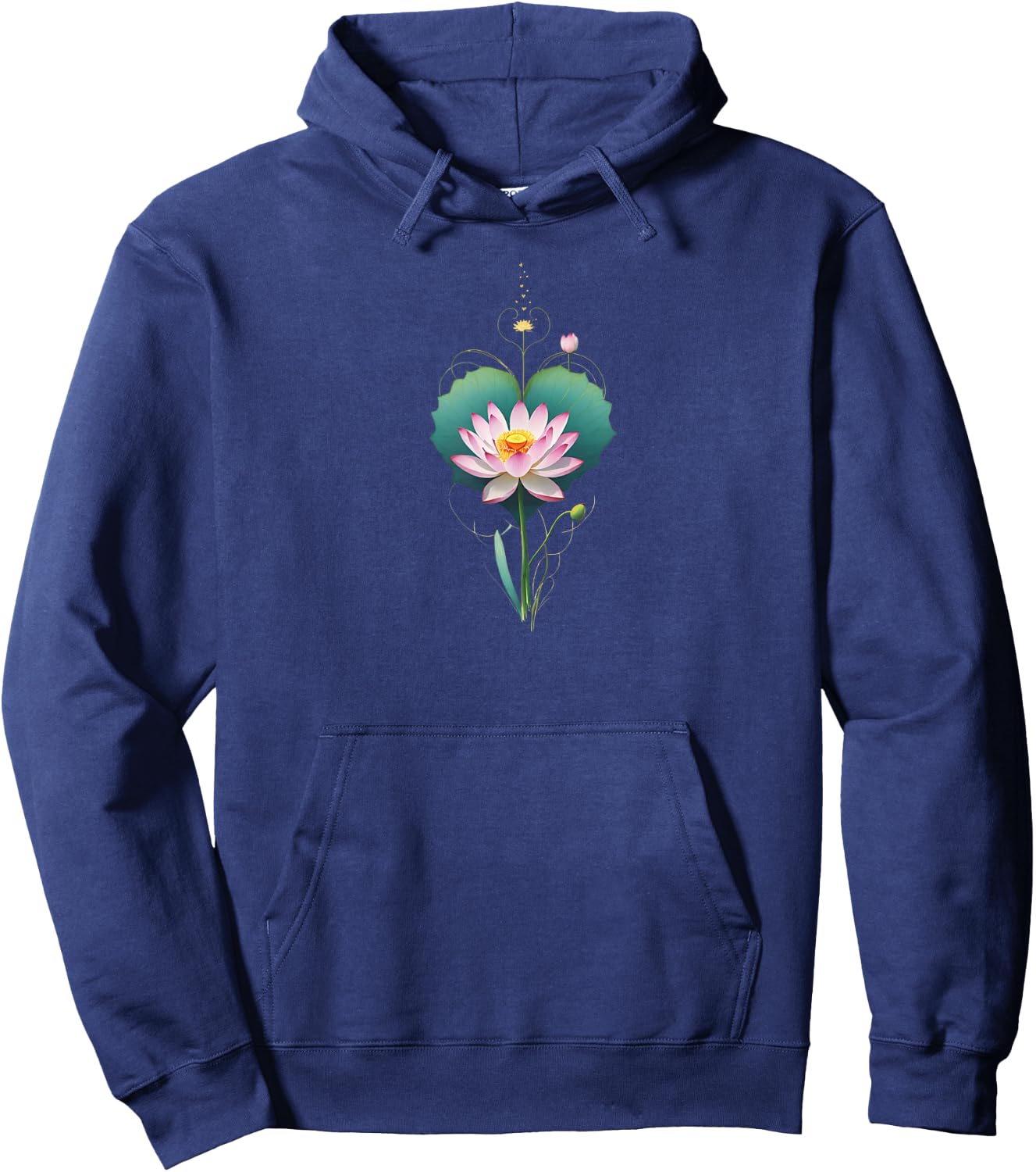 Lotus Flower Yoga Metaphysical Hoodie - Hoodie | Navy