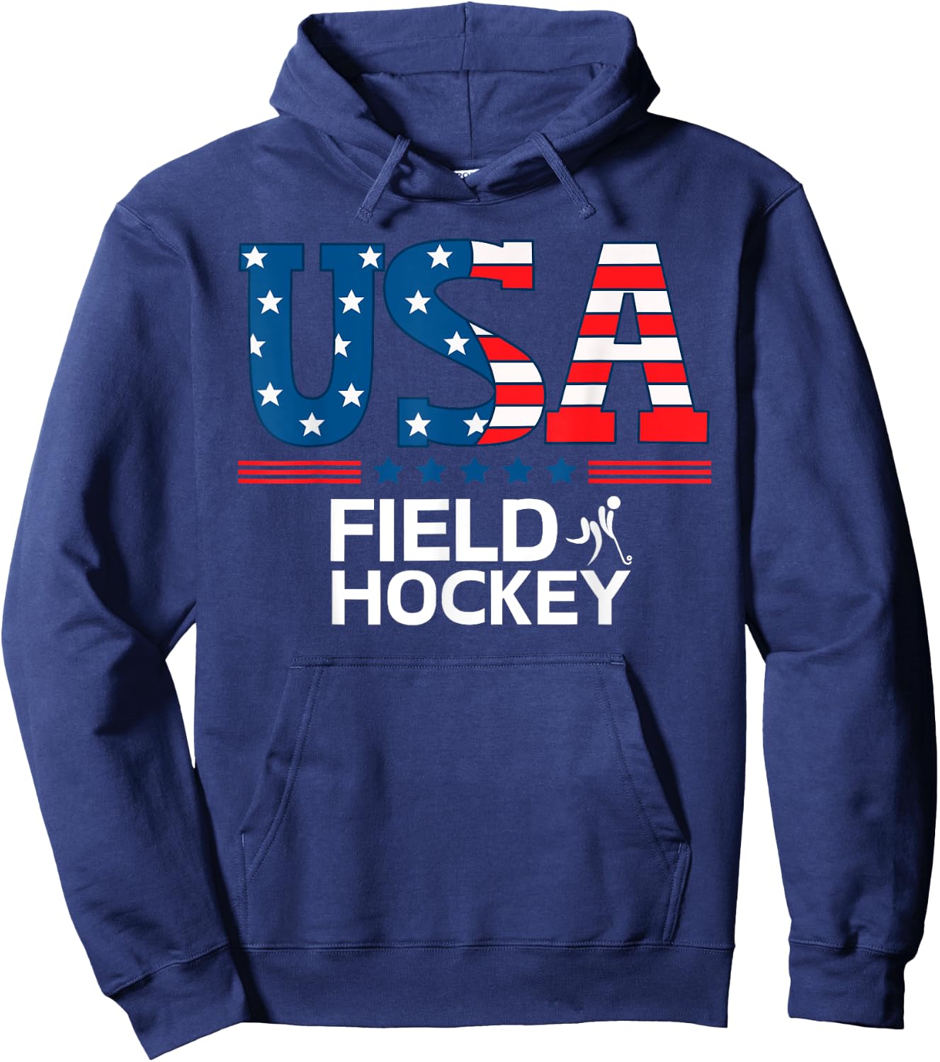 United States Flag Field Hockey USA Team Sport Field Hockey Hoodie - Hoodie | Navy