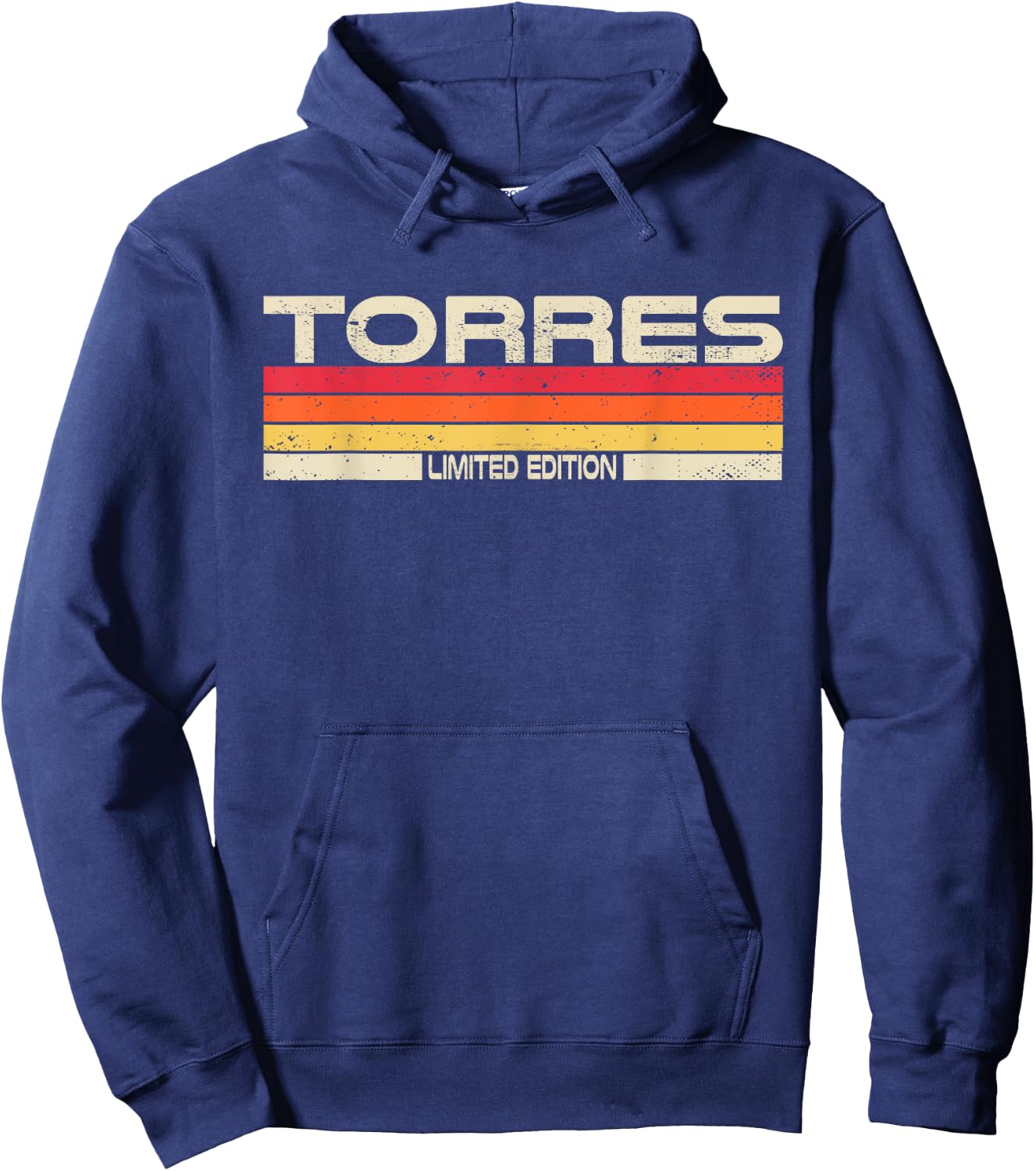 Torres Surname Birthday Family Reunion 80s 90s Sunset Hoodie - Hoodie | Navy