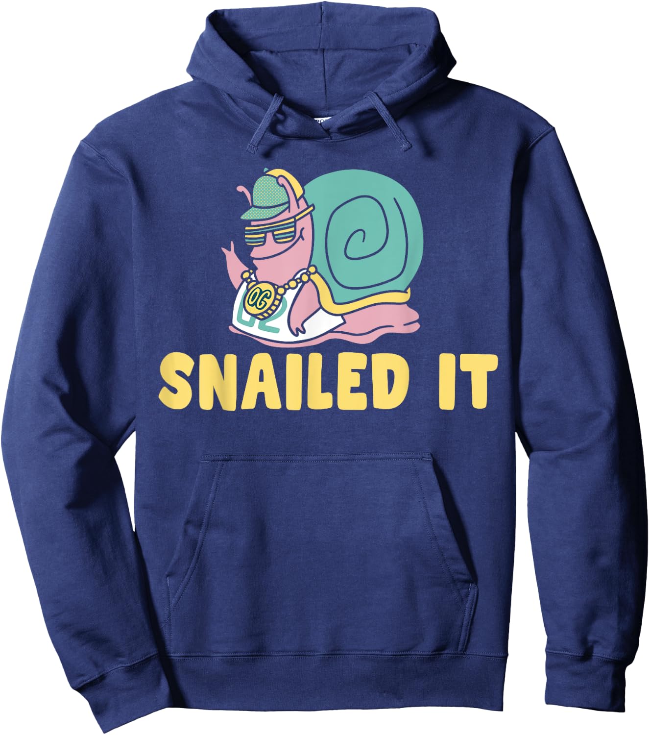 Snailed It Men Women Snails Humor Animal Funny Snail Hoodie - Hoodie | Navy