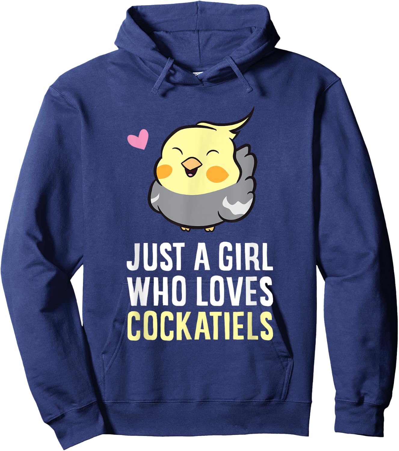 Just a Girl Who Loves Cockatiels Hoodie - Hoodie | Navy