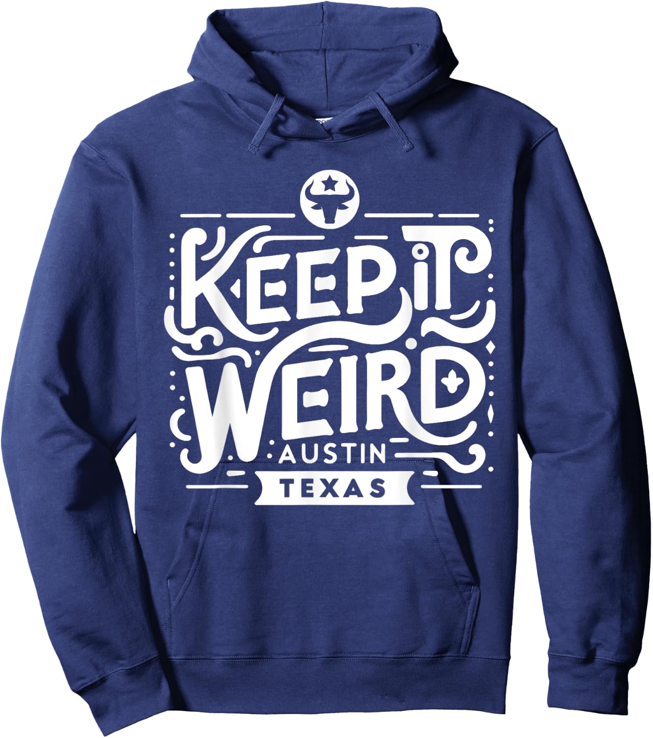 Funny for Austin Unicorns Keep Austin Texas Weird for Austinite -Adults Black Hoodie - Hoodie | Navy