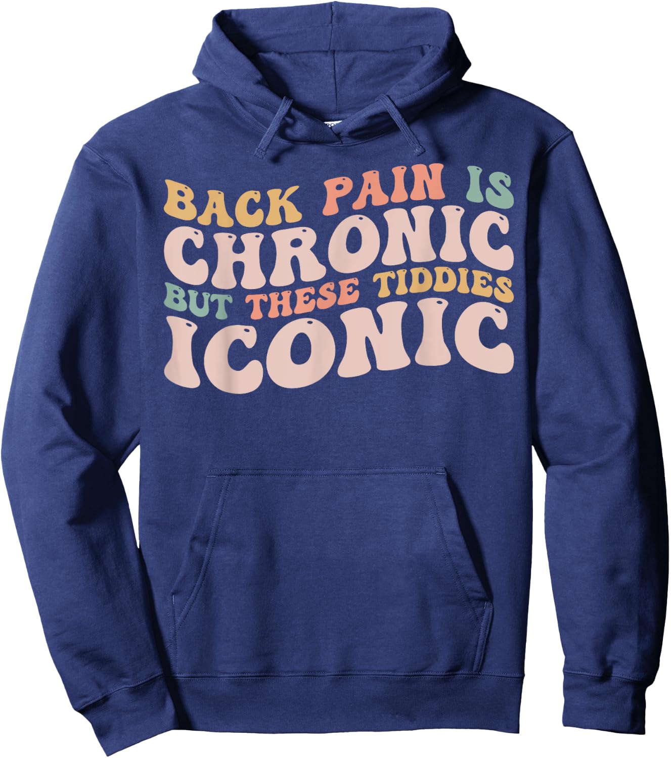 Big Boob Humor Iconic Funny Inappropriate Embarrassing Hoodie - Hoodie | Navy
