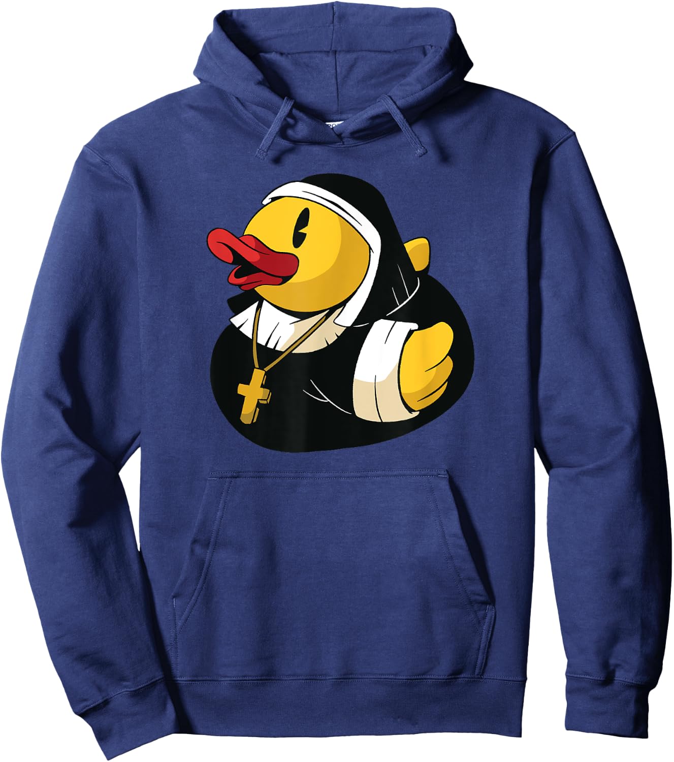 Rubber Duck Nun - Funny Halloween Hoodie - Hoodie | Navy