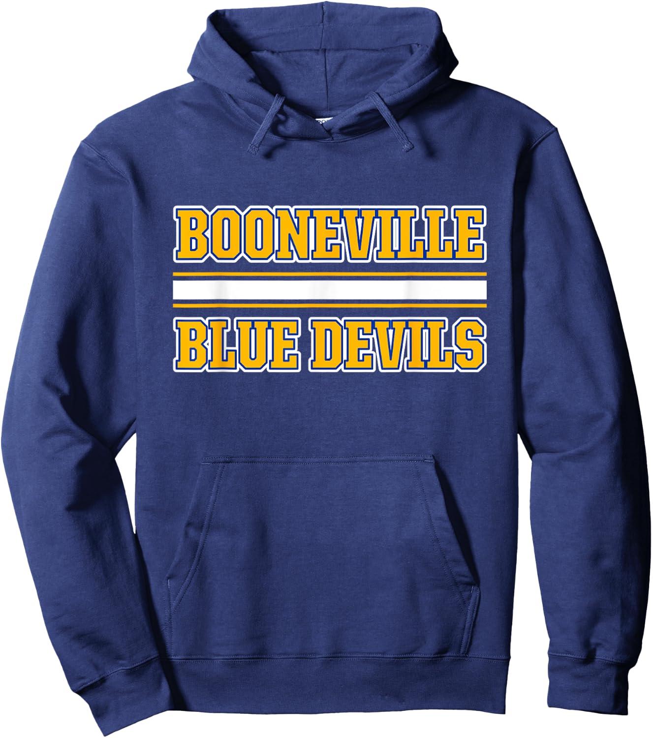 Booneville Blue Devils Horizontal Stripes Hoodie - Hoodie | Navy