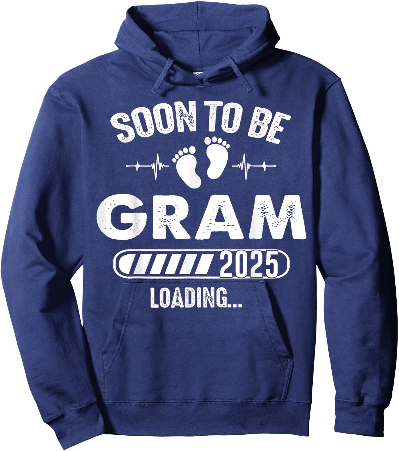 Soon To Be Gram 2025 Baby Loading Hoodie - Hoodie | Navy