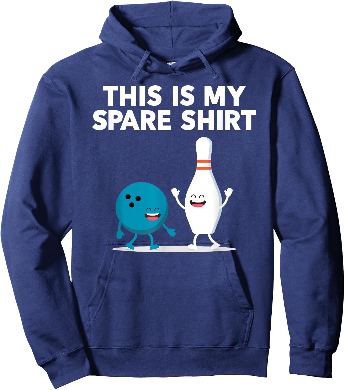 Funny Bowling Women Boys & Girls | Spare Shirt Hoodie - Hoodie | Navy