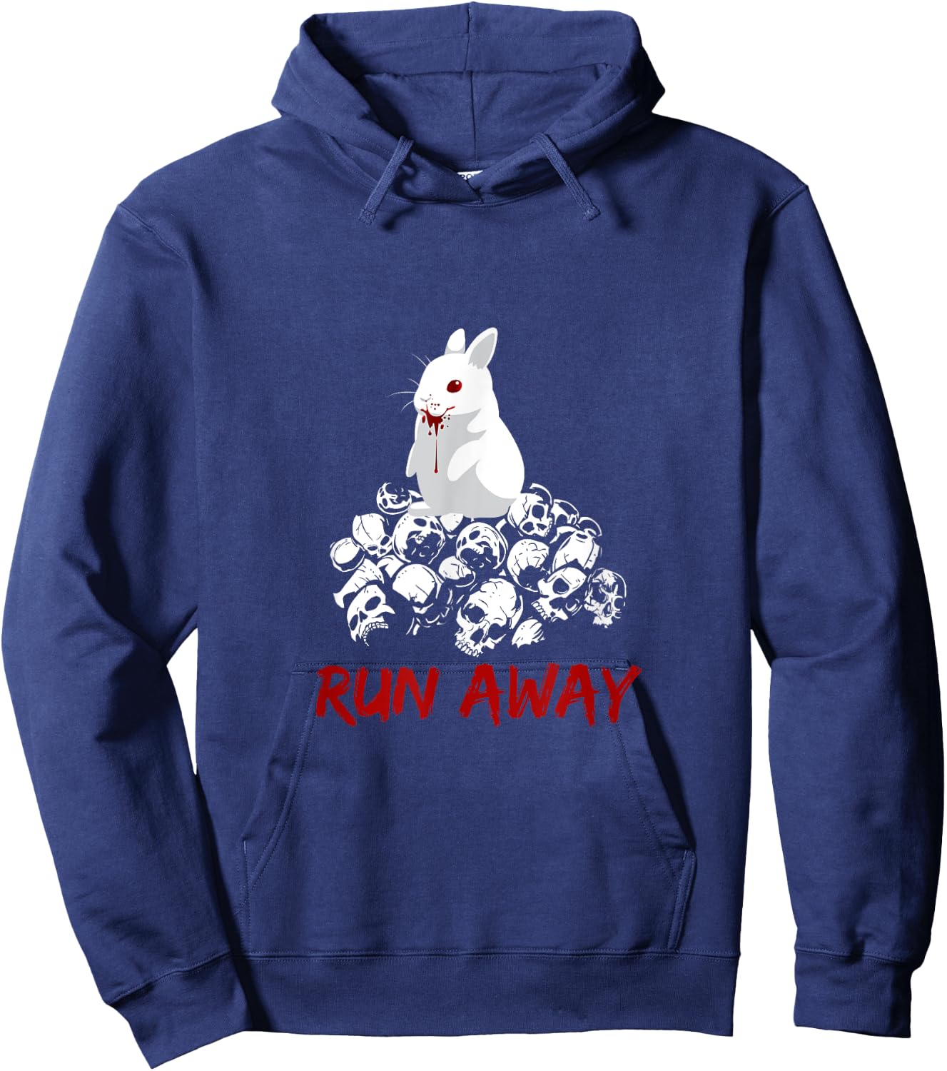 Run Away Bunny Funny Design Hoodie - Hoodie | Navy