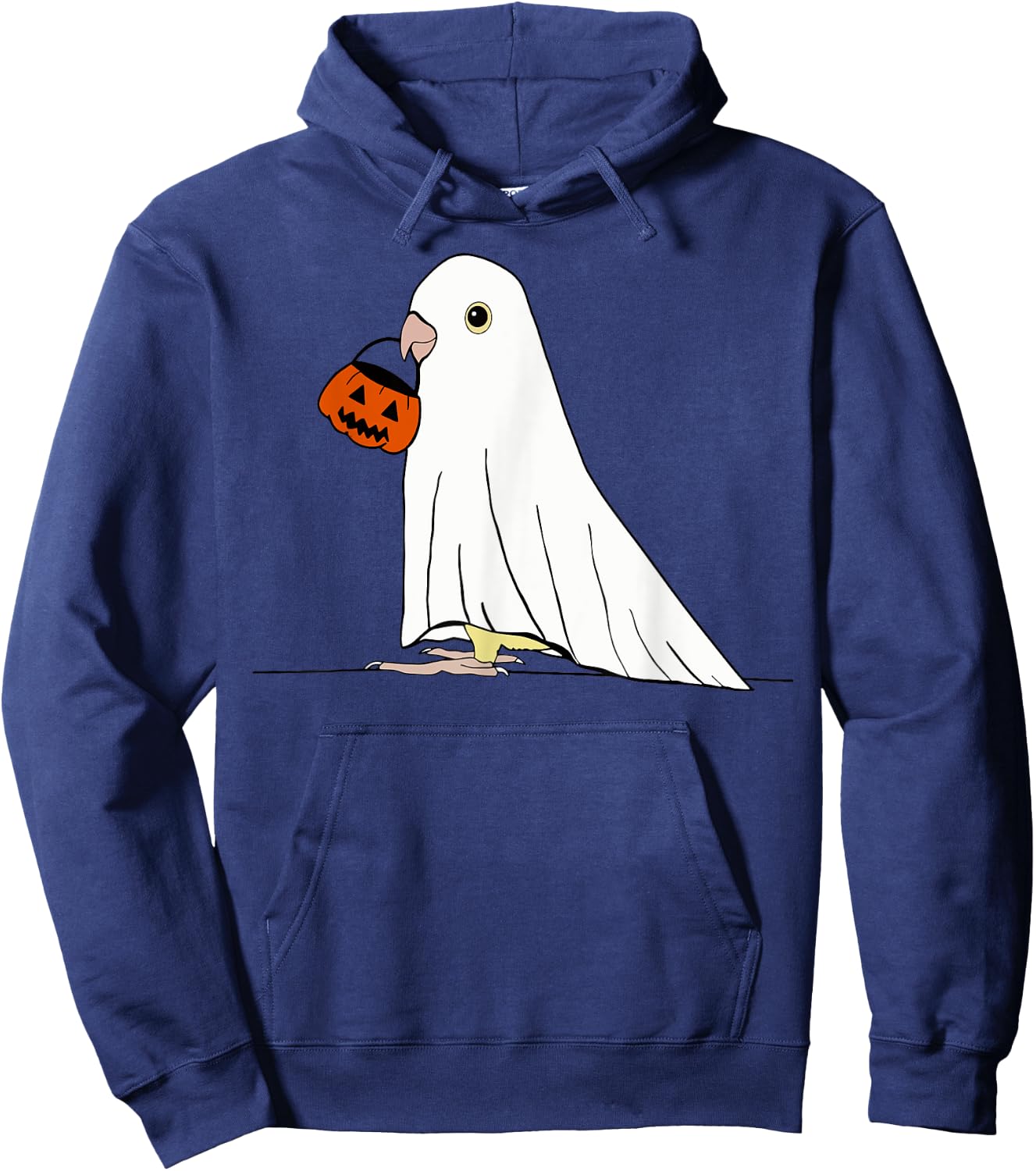 Parrot Ghost Pumpkin Funny Birds Lover Halloween Costume Hoodie - Hoodie | Navy