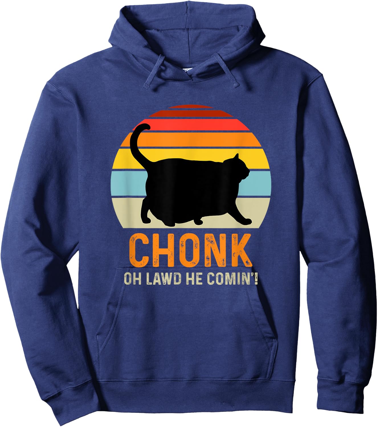 Funny Chonk Cat Meme Women Girls Kids Hoodie - Hoodie | Navy