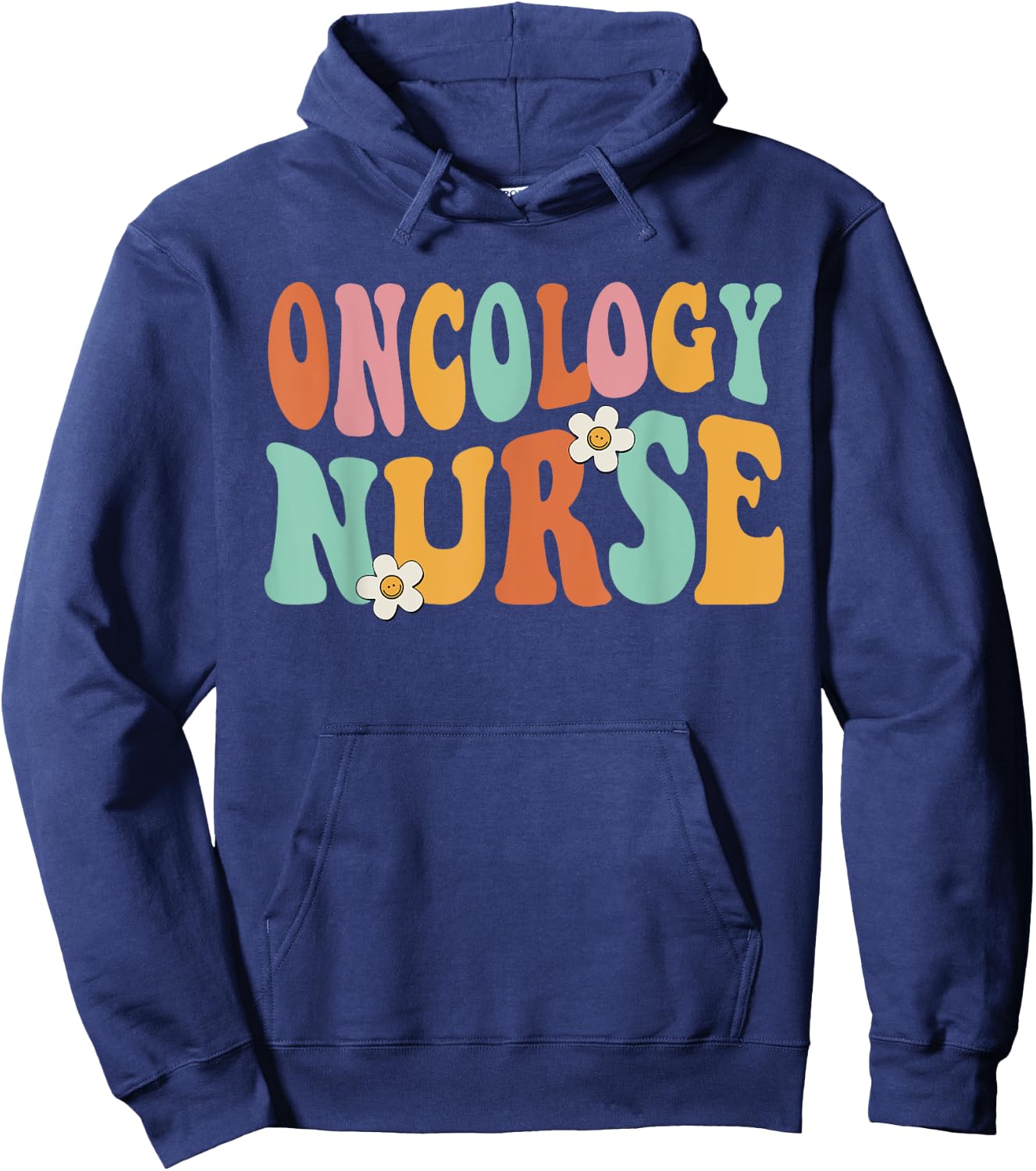 Retro Groovy Oncology Nurse OCN Nursing Oncologist Hoodie - Hoodie | Navy