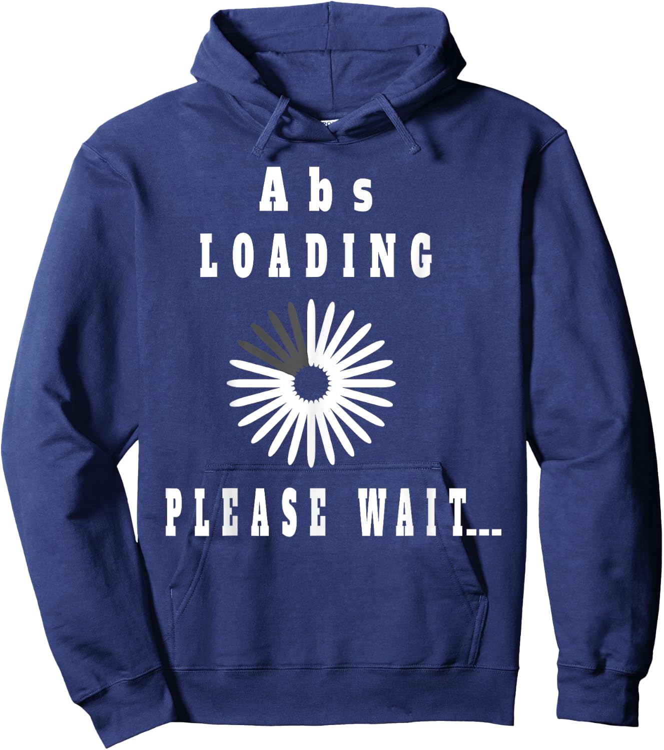Abs Loading Please Wait Funny Six-Pack Abdominal Hoodie - Hoodie | Navy