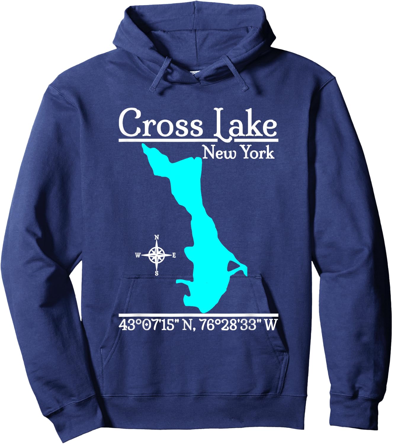 Cross Lake - New York Hoodie - Hoodie | Navy