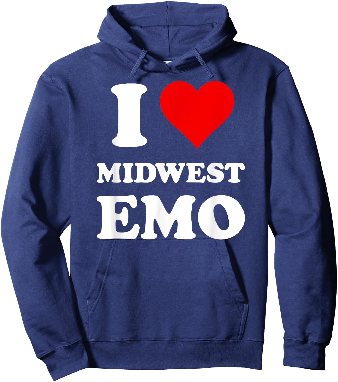 I Love Midwest Emo Hoodie - Hoodie | Navy