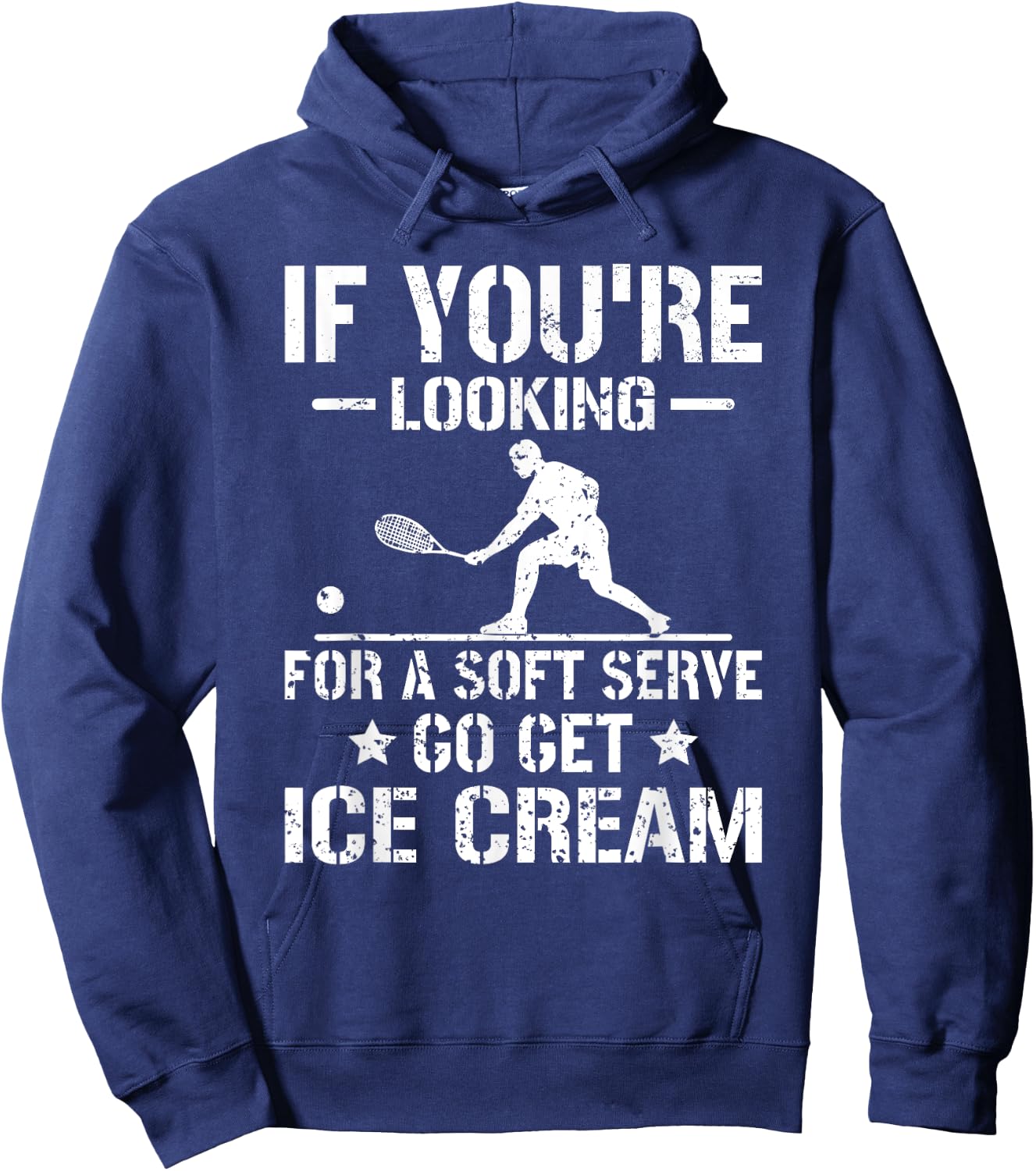 If You're Looking For A Soft Serve Racquetball Funny Squash Hoodie - Hoodie | Navy