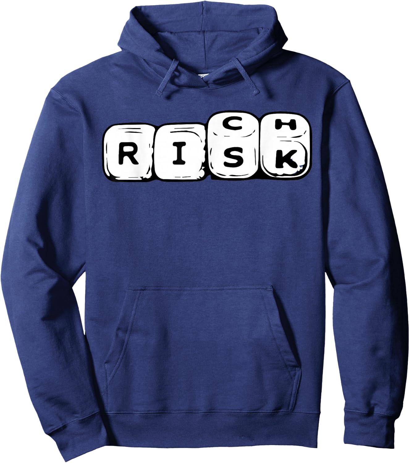 Risk Rich Dice Hustle Entrepreneur Money Dollar Wealth Funny Hoodie - Hoodie | Navy