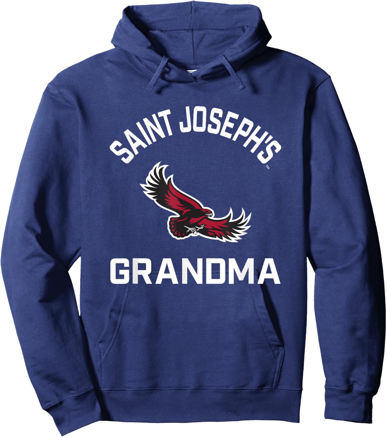 Saint Josephs University Hawks Arched Grandma Hoodie - Hoodie | Navy