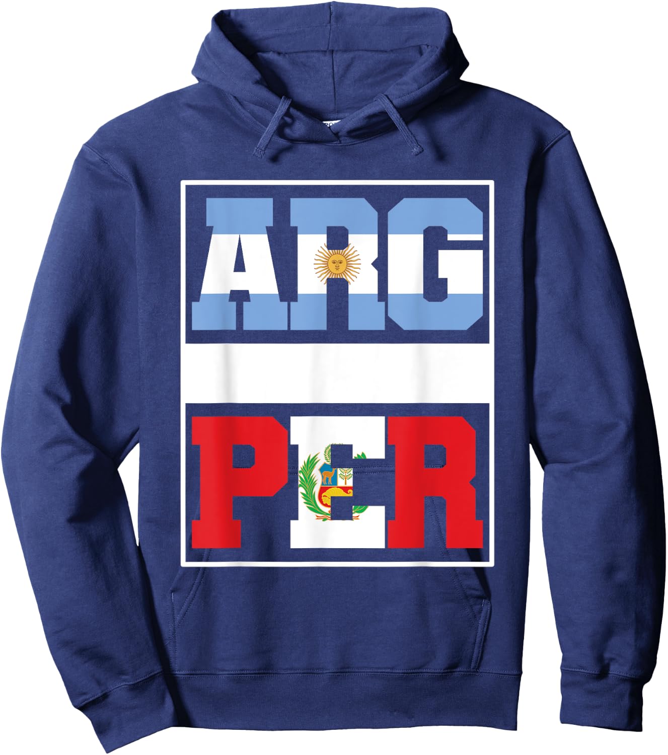 Half Argentinian half Peruvian Mixed Heritage Argentina Peru Hoodie - Hoodie | Navy