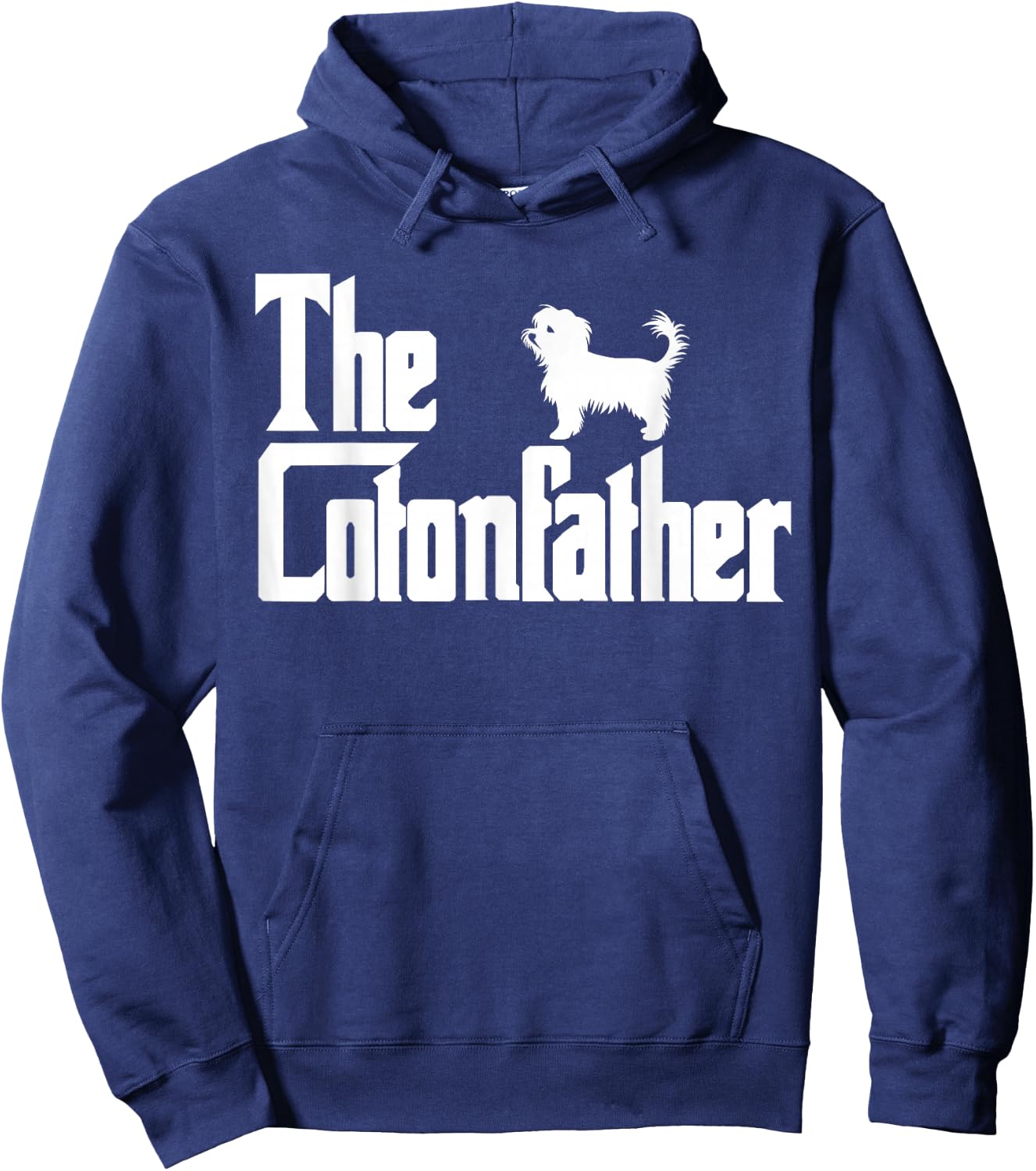 The CotonFather Funny Coton de Tulear Dog Dad Shirt Men Hoodie - Hoodie | Navy