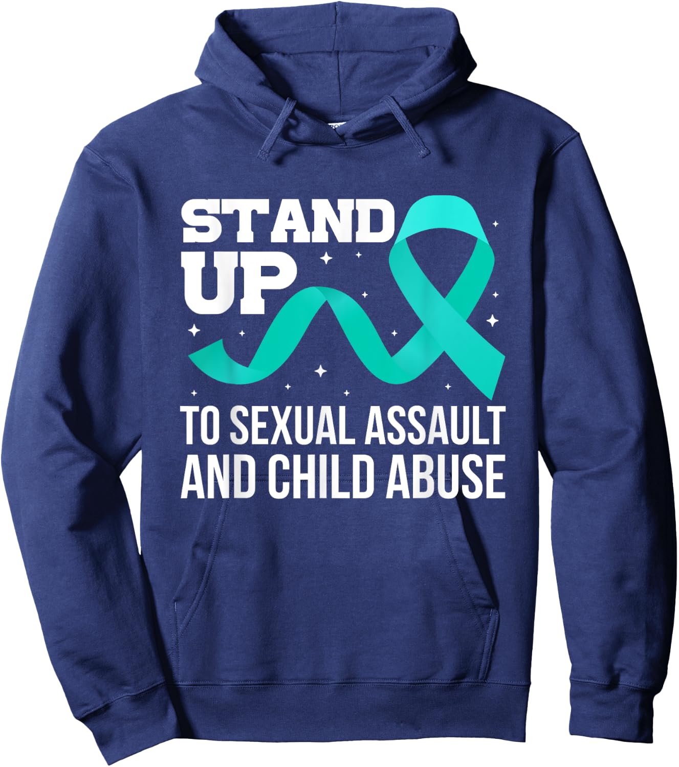 Sexual Assault And Child Abuse Awareness Support Month Hoodie - Hoodie | Navy