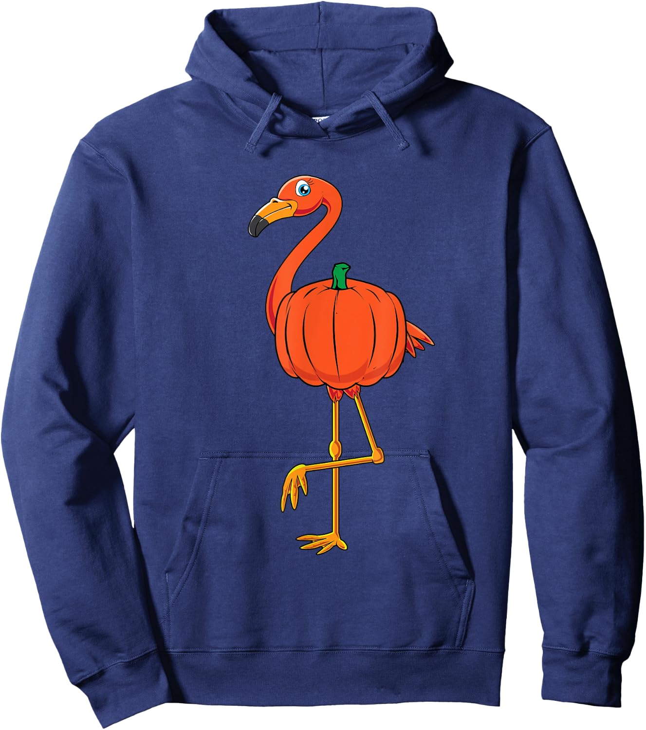 Flamingo Pumpkin Shirt Halloween Cute Flamingo Lover Costume Hoodie - Hoodie | Navy