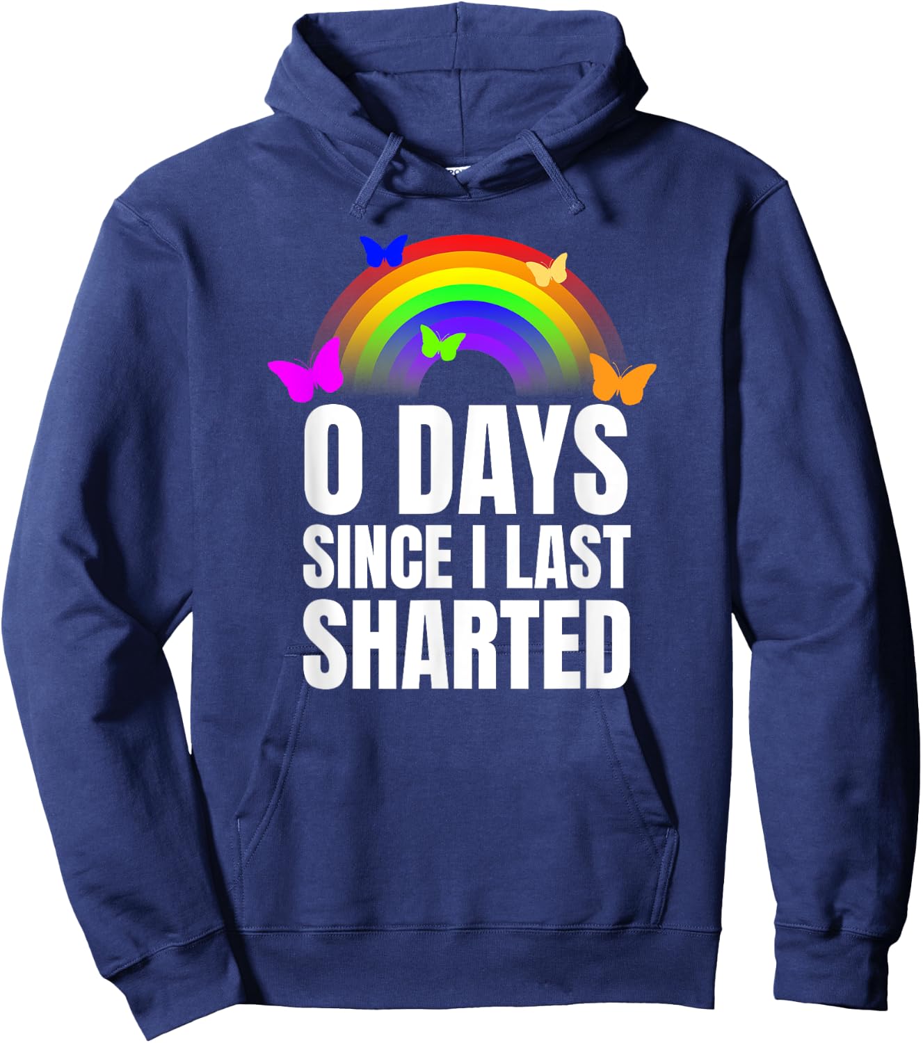 Sharted Joke Sharting Pants Shart Funny Embarrassing Airport Hoodie - Hoodie | Navy