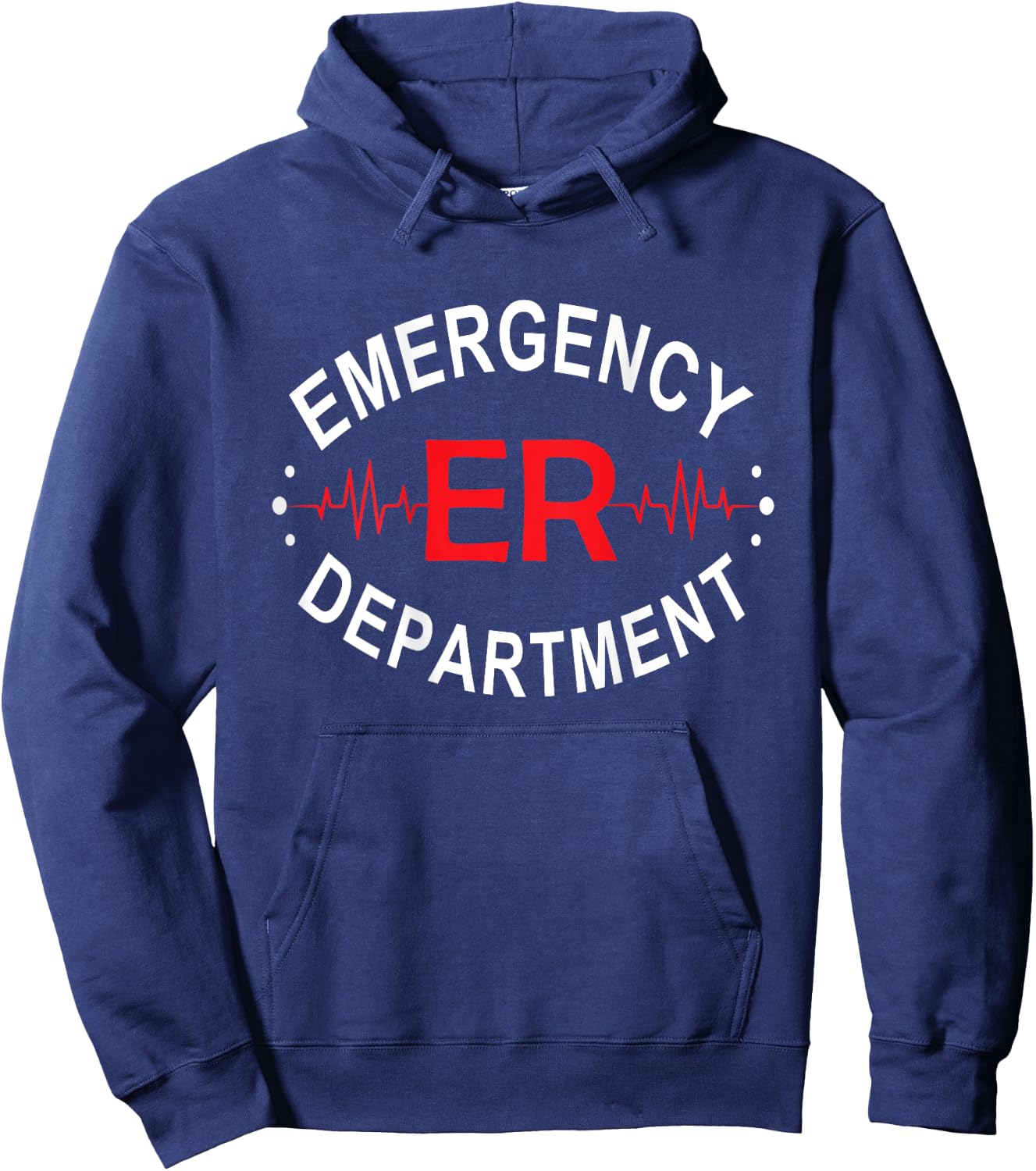 Emergency Department Emergency Room Nurse ER Nurse Back Of Hoodie - Hoodie | Navy