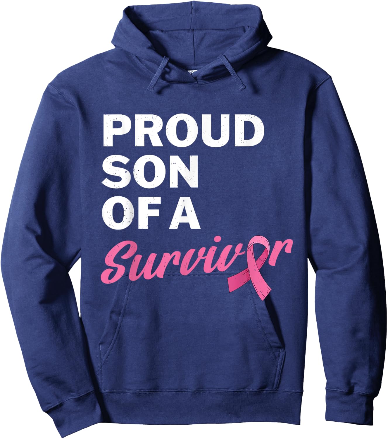Son Of A Survivor My Mother Mom Is A Breast Cancer Survivor Hoodie - Hoodie | Navy