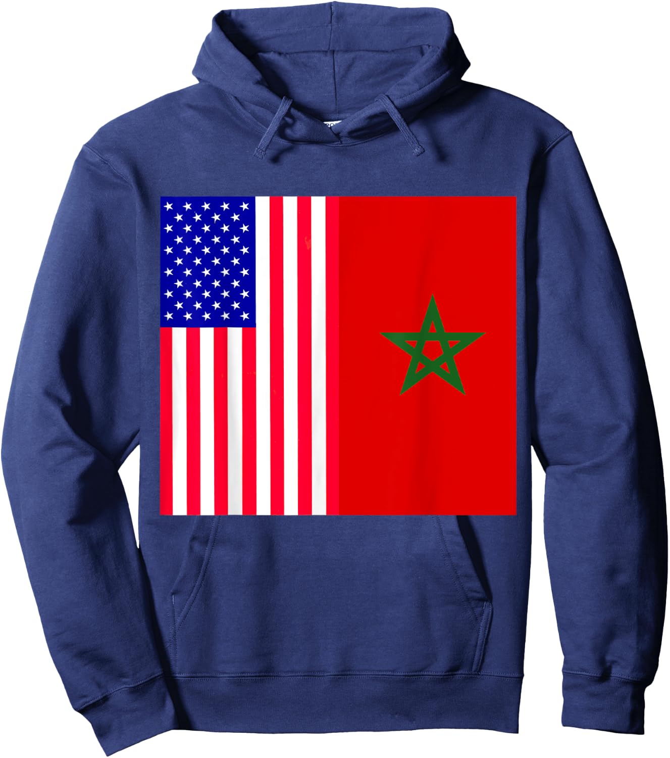 Moorish American Morocco Flag Moroccan Soccer Supporter Hoodie - Hoodie | Navy
